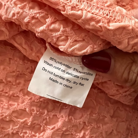 ALEEZA PARIS jiffy pop loose CROP top CORAL - Picture 7 of 8